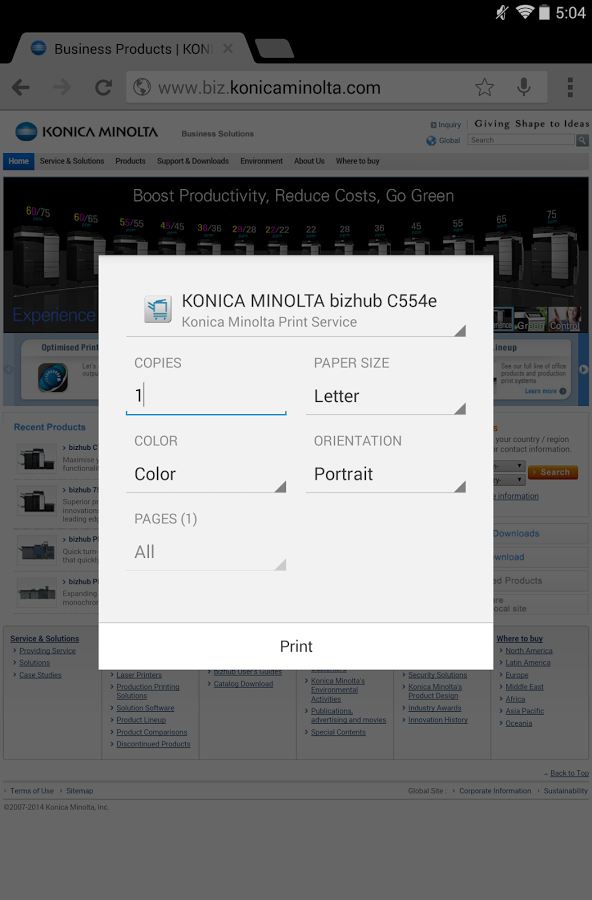 User interface