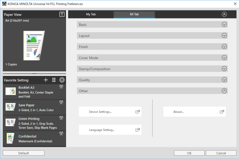 V4 Universal Print Driver Screen shot 02